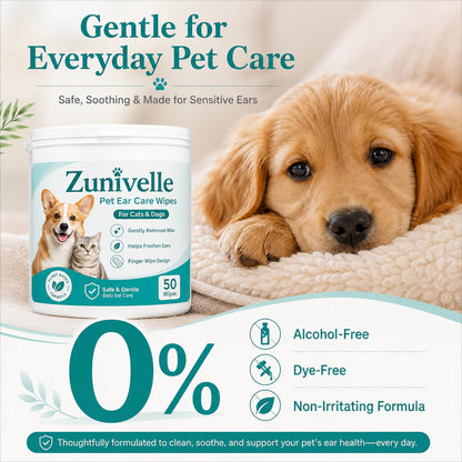 Zunivelle™ Pet Ear Cleaner Finger Wipes
